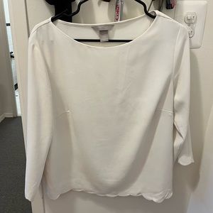 White scallop blouse size 10